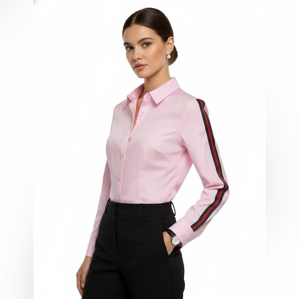 Romeo & Juliet Couture Pink Long Sleeve Shirt